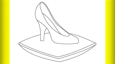 How To Draw Cinderella's Glass Slipper /Drawing Creation/ - YouTube