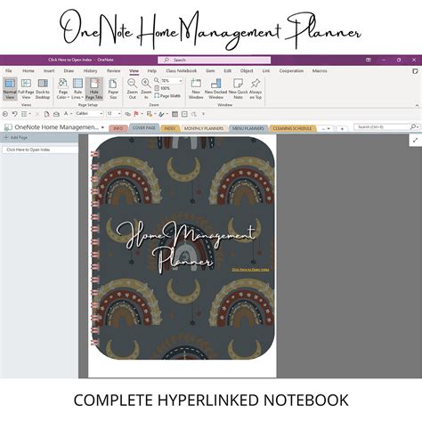 Home Management Onenote Notebook With Hyperlinks Onenote - Etsy