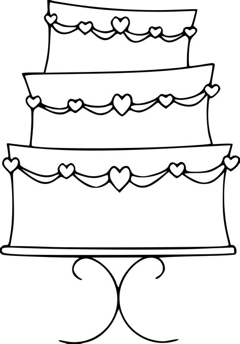 Free Birthday Cake Outline, Download Free Birthday Cake Outline png ...