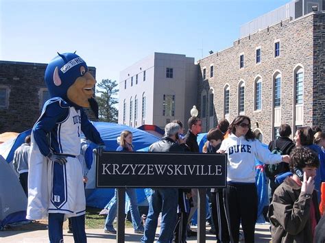 Mascot by K-ville sign at Duke University--Photograph by: Bluedog423 ...