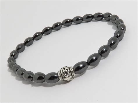 Magnetic Hematite Bracelet Magnetic Bracelet Black Bracelet - Etsy