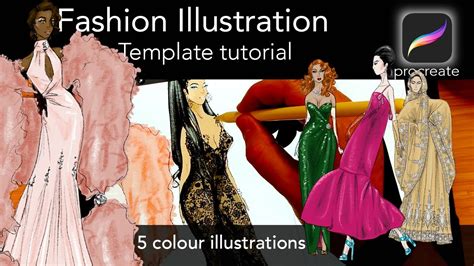 How to Draw Fashion Illustrations Using Procreate Templates : Full Tutorial - YouTube