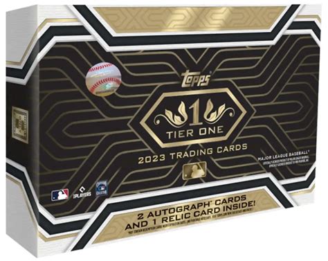 MLB 2023 Tier One Baseball Trading Card HOBBY Box 2 Autographs 1 Relic ...