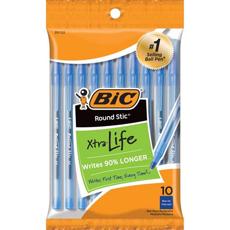 Bic Round Stic Ballpoint Pens Blue 10Pk - BICGSMP101BE | Bic Usa Inc ...