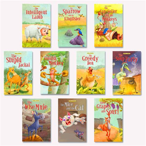 Moral Story Books for Kids (Pack of 10 Books) | 160 Total Pages ...