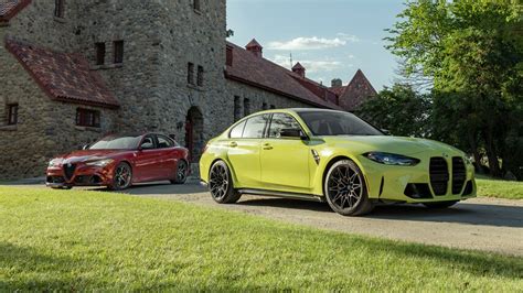 2021 BMW M3 Comp vs. Alfa Romeo Giulia Quadrifoglio Comparison Test ...