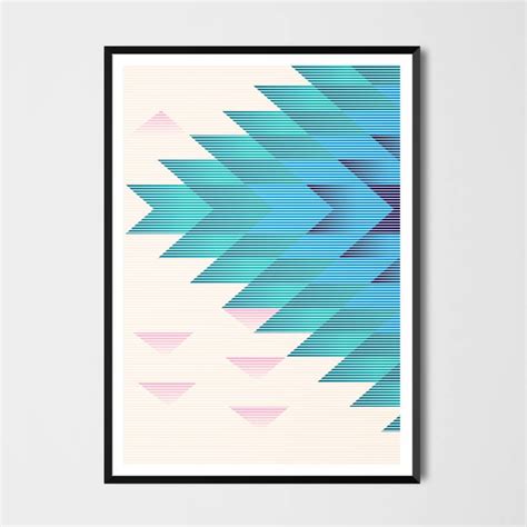 geometric lines art print by yve print co | notonthehighstreet.com