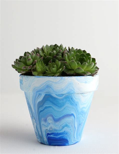 DIY: Marbled Terra Cotta Pots – Alana Jones-Mann