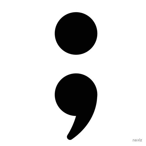 "Semi Colon - Punctuation Design" by neviz | Redbubble