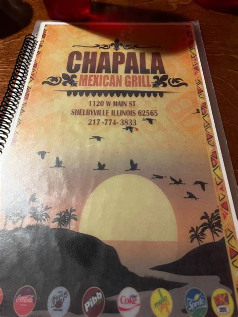 Menu at Chapala Mexican Grill restaurant, Shelbyville