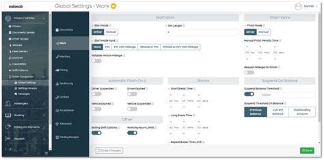 Overview of Work Screen - 365 Management – Autocab Help