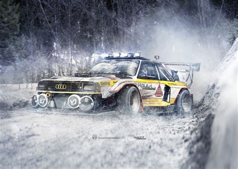 #YASIDDESIGN #render audi quattro #Audi rally cars #car #snow #Rally #artwork #1080P #wallpaper ...