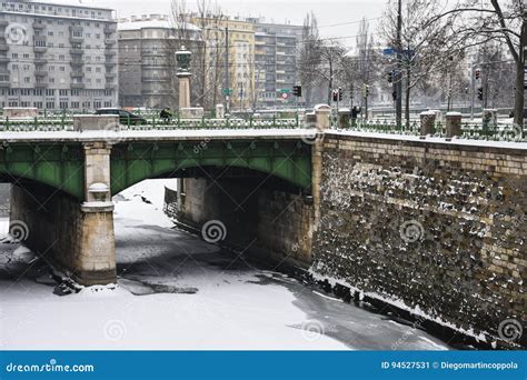 Radetzky Bridge and Frozen River Editorial Photo - Image of vienna ...