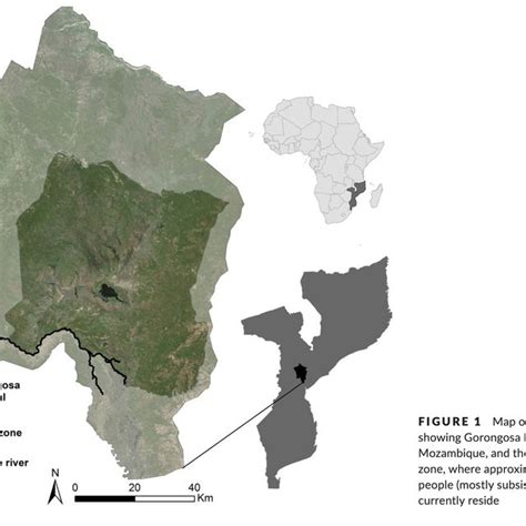 Map of the study area showing Gorongosa National Park, Mozambique, and ...