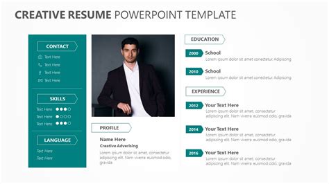 Creative Resume Templates Powerpoint - nude nails with red outline