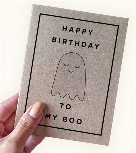 To My Boo Birthday Card Happy Birthday to My Boo Cute Birthday Card for ...