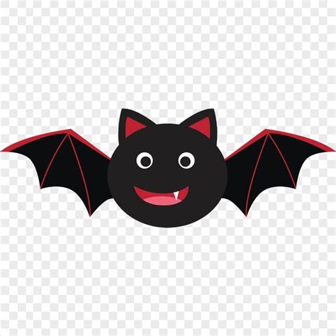 Black & Red Vampire Bat Halloween Cartoon | Citypng