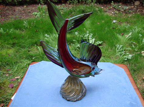 Multi-colored Glass Fish Sculpture For Sale | Antiques.com | Classifieds