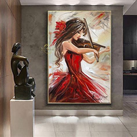 Playing Violin Painting