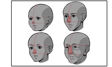 View 15 Face Reference Drawing Side - greatcometoon