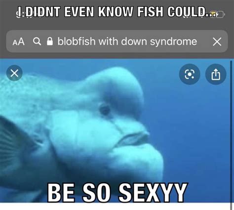 D:DIDNT EVEN KNOW FISH COULD: =, AA Q blobfish with down syndrome X BE SO SEXYY - iFunny