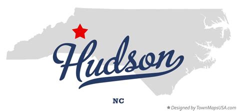 Map of Hudson, NC, North Carolina