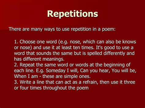 PPT - Poetry Characteristics Rhyme Scheme Stanza Repetition PowerPoint Presentation - ID:6197081