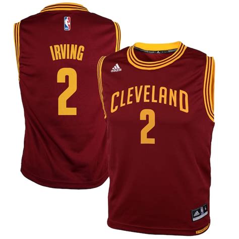 Youth Cleveland Cavaliers Kyrie Irving adidas Wine Replica Road Jersey ...