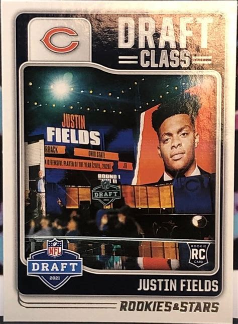 Justin Fields Rookie Card 2021 NFL Panini Rookies N Stars Draft Bears ...