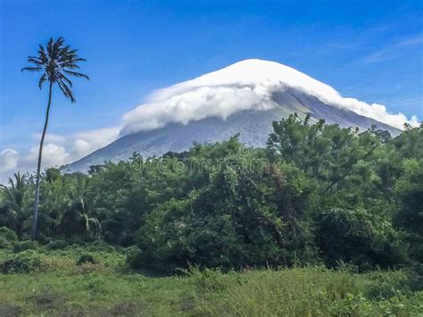 Concepcion Volcano covered by white cloud,Ometepe Island, Rivas, Nicaragua. Conc #Sponsored , # ...