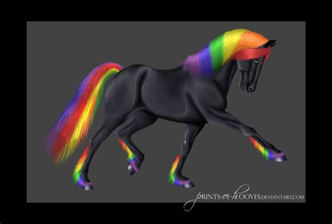 Black Rainbow Horse by prints-of-hooves on DeviantArt