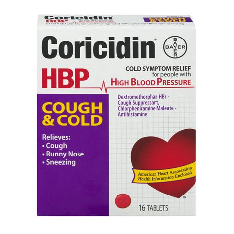 Save on Coricidin HBP Cough & Cold Tablets Order Online Delivery | Stop ...