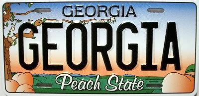 Georgia State License Plate Novelty Fridge Magnet