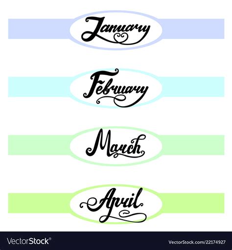 Template of top banner for your own calendary Vector Image