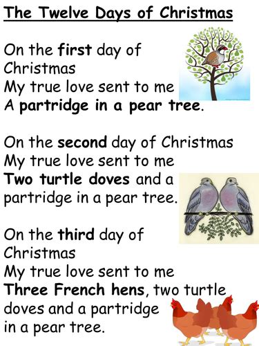 Song: The Twelve Days of Christmas | Teaching Resources