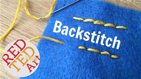 Backstitch How To - Basic Sewing (Embroidery & Hand Sewing) - YouTube