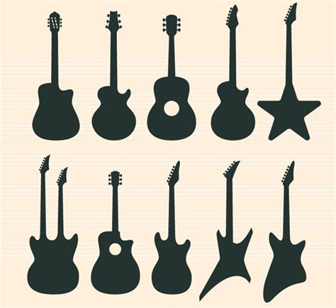 Free guitar silhouette clip art