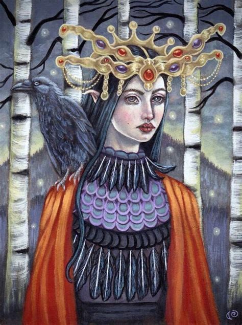 Queen Mab fairy raven fine art print by Tammy Wampler | Etsy