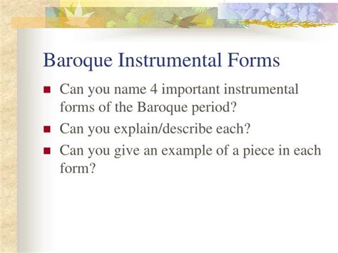 PPT - Baroque Instrumental Music PowerPoint Presentation - ID:28029