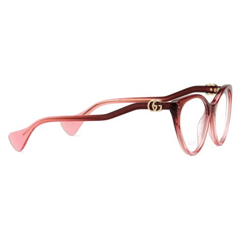 Gucci - Cat-Eye Frame Optical Glasses - Burgundy - Gucci Eyewear - Avvenice