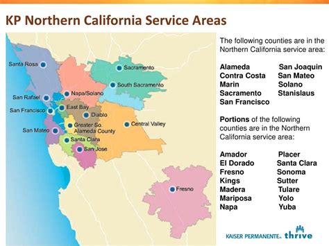 Kaiser Permanente Northern California Service Area Map - Free Printable Maps