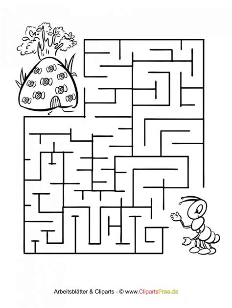 Kostenlos Labyrinth Rätsel Für Kinder für Einfache Rätsel Für ...