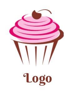 Design a of Cupcake with cherry | Logo Template by LogoDesign.net