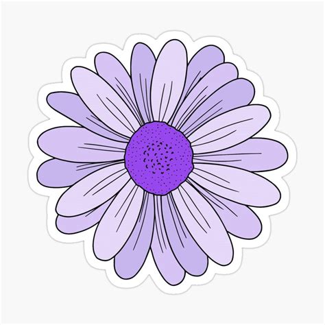Purple Flower Sticker by deathtoprint | Aesthetic stickers, Floral ...