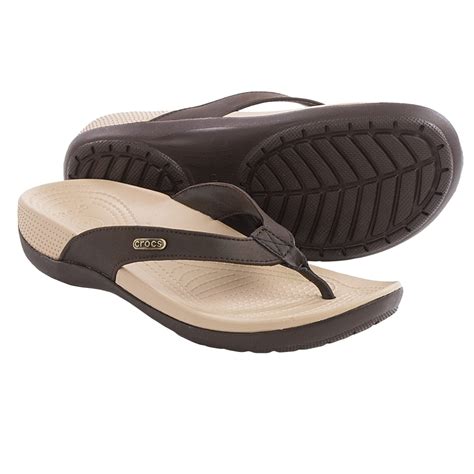 Crocs Ella Comfort Path Flip-Flops (For Women) - Save 50%