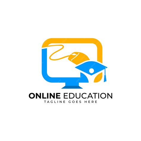 Premium Vector | Online education logo design template