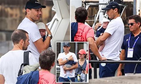 Rafael Nadal cradles his baby boy as he and wife Xisca take in a Sydney Harbour cruise | Daily ...