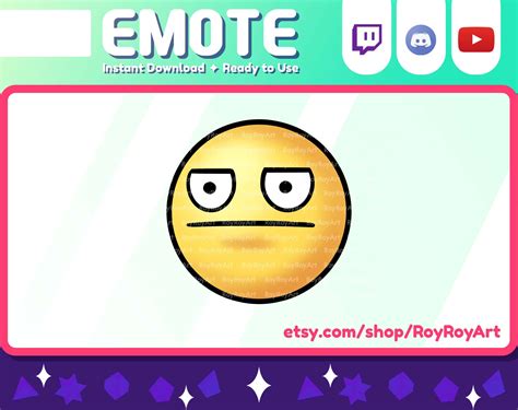 Twitch Emote Unamused Face Meme Emoji | Etsy India