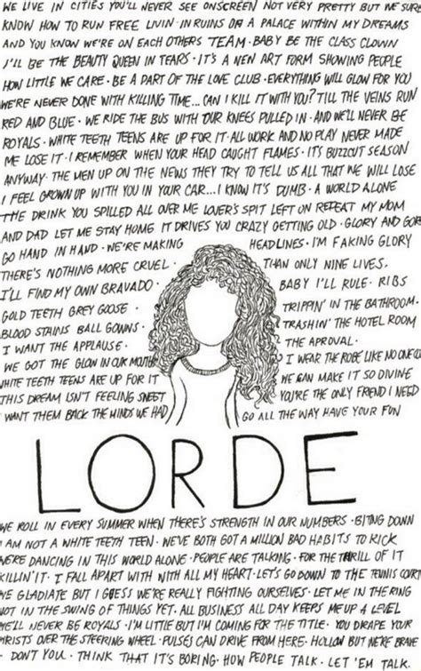 Lorde - Pure Heroine | Lorde lyrics, Lorde songs, Lorde