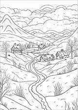Printable Amazing Landscape coloring Page  Download Print Or Color sketch template